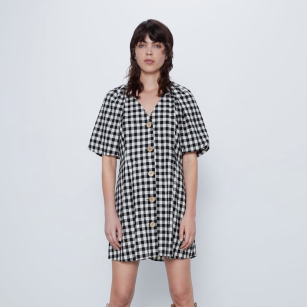 ZARA (XS) checkered dress
